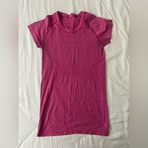 Pink Lululemon Swiftly Tech short sleeve